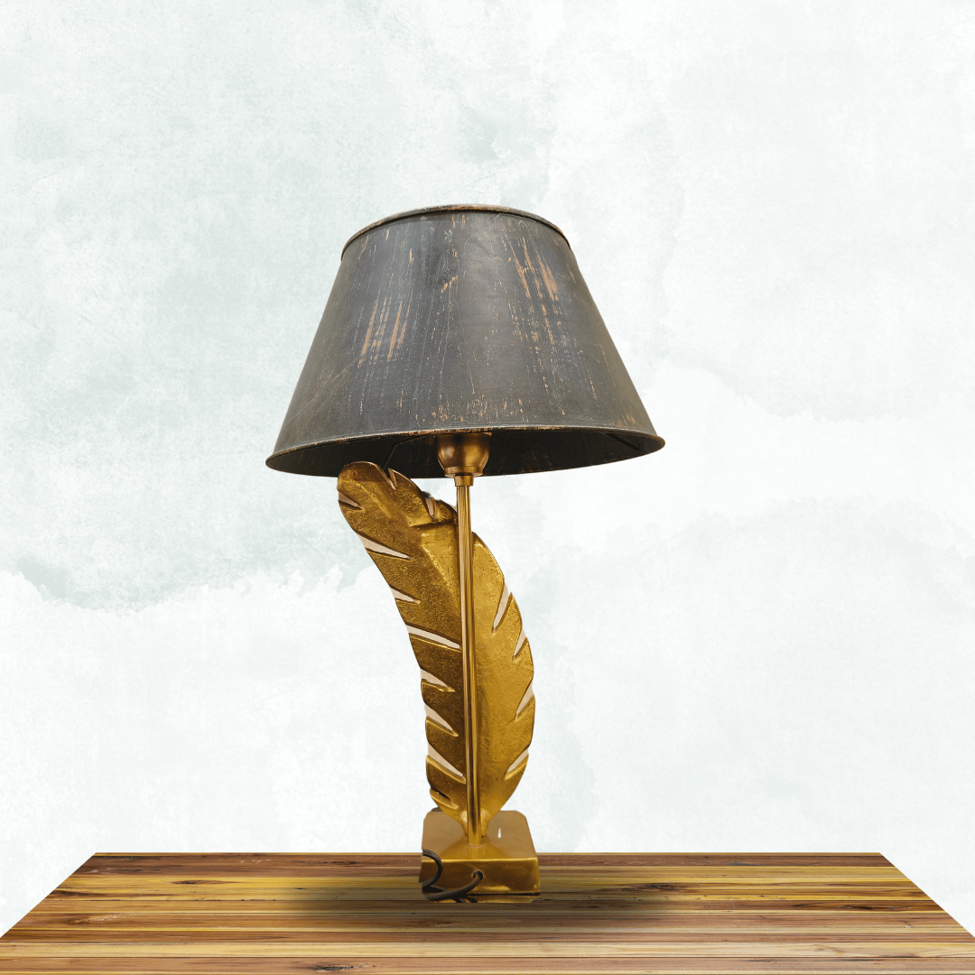 Golden Feather Table Lamp