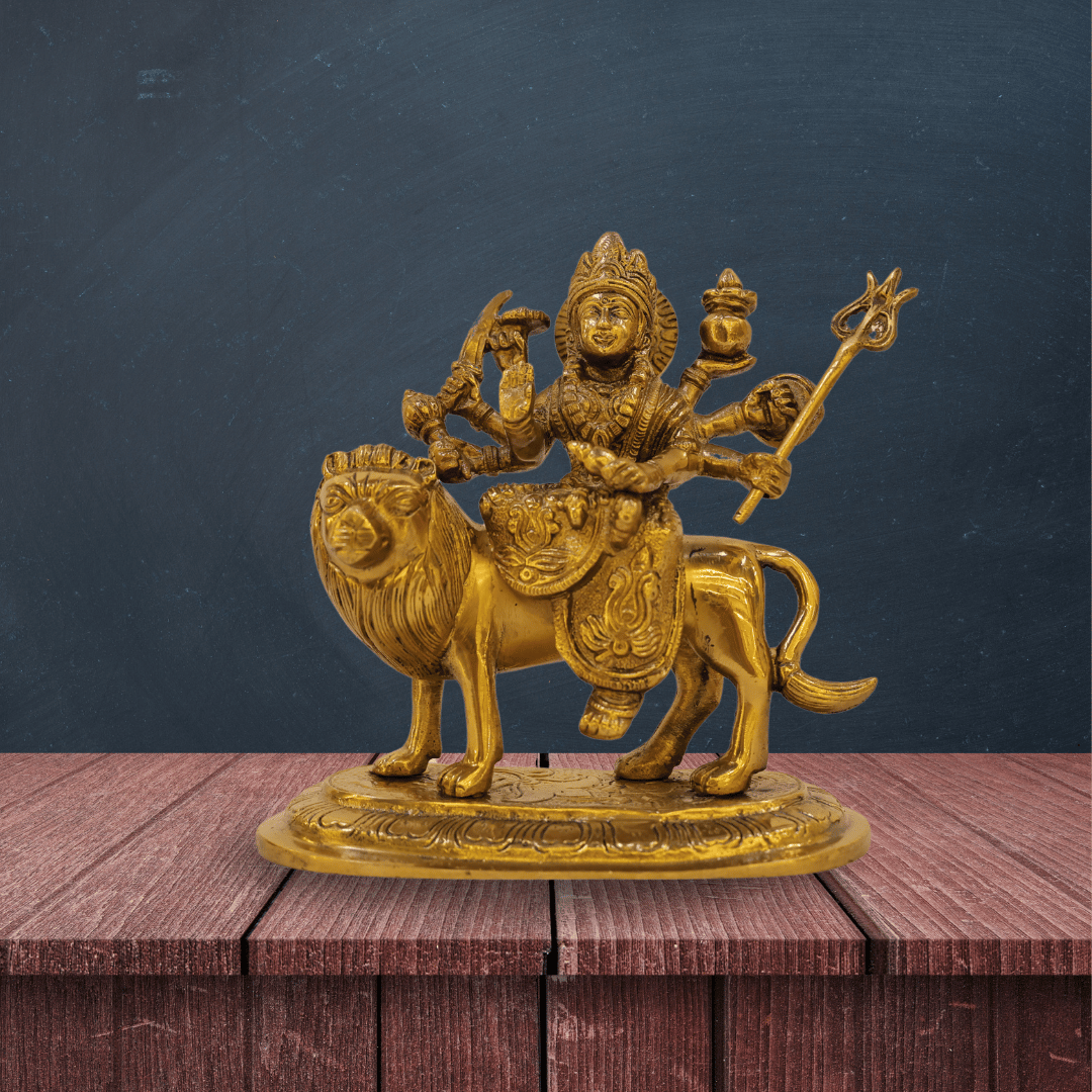 Goddess Durga God Idol Brass