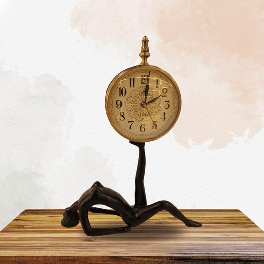 Lady Yoga-Inspired Table Clock