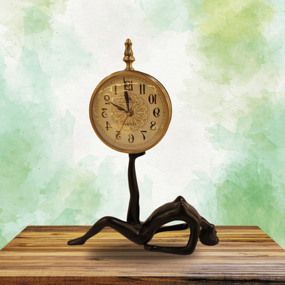 Lady Yoga-Inspired Table Clock