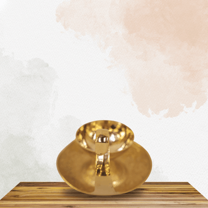 Brass Diya with Swan Oil Lamp