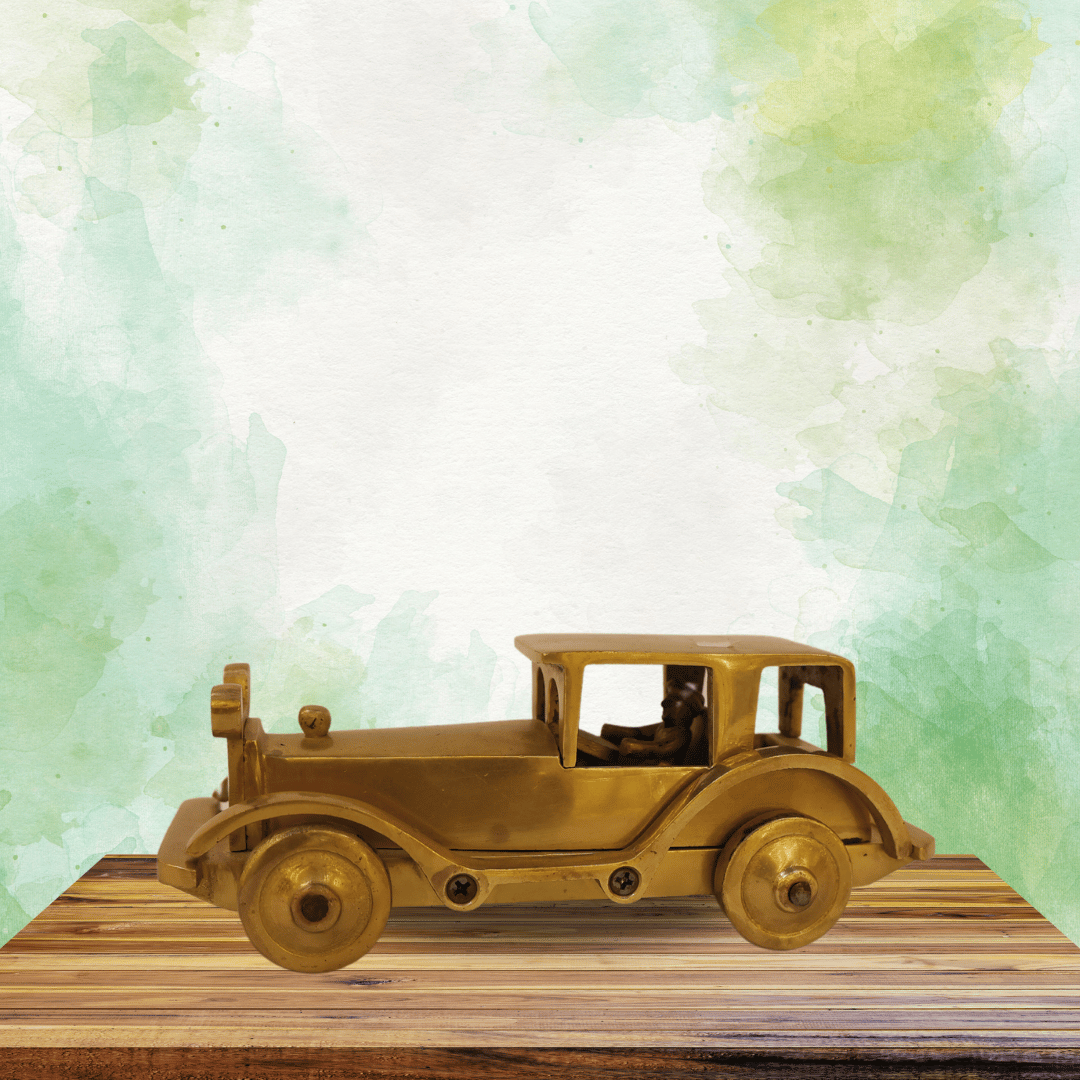 Brass Vintage Car Figurine Statue