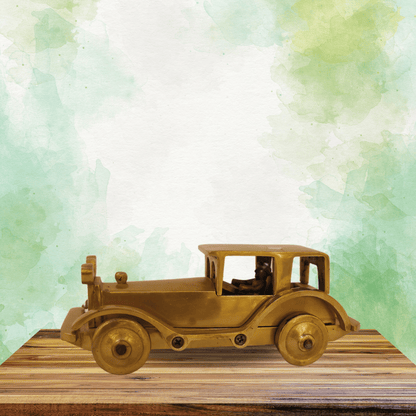 Brass Vintage Car Figurine Statue