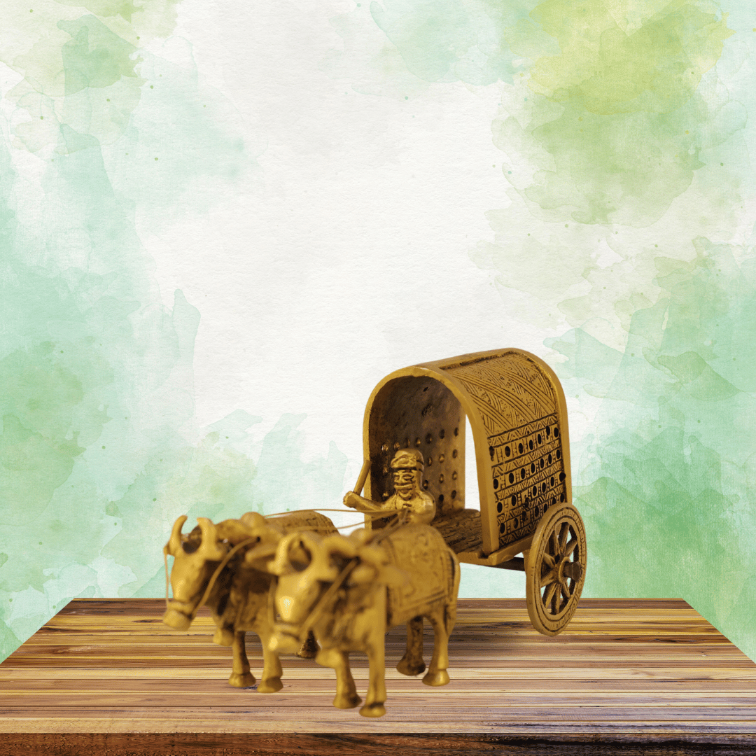 Brass Bullock Cart Showpiece