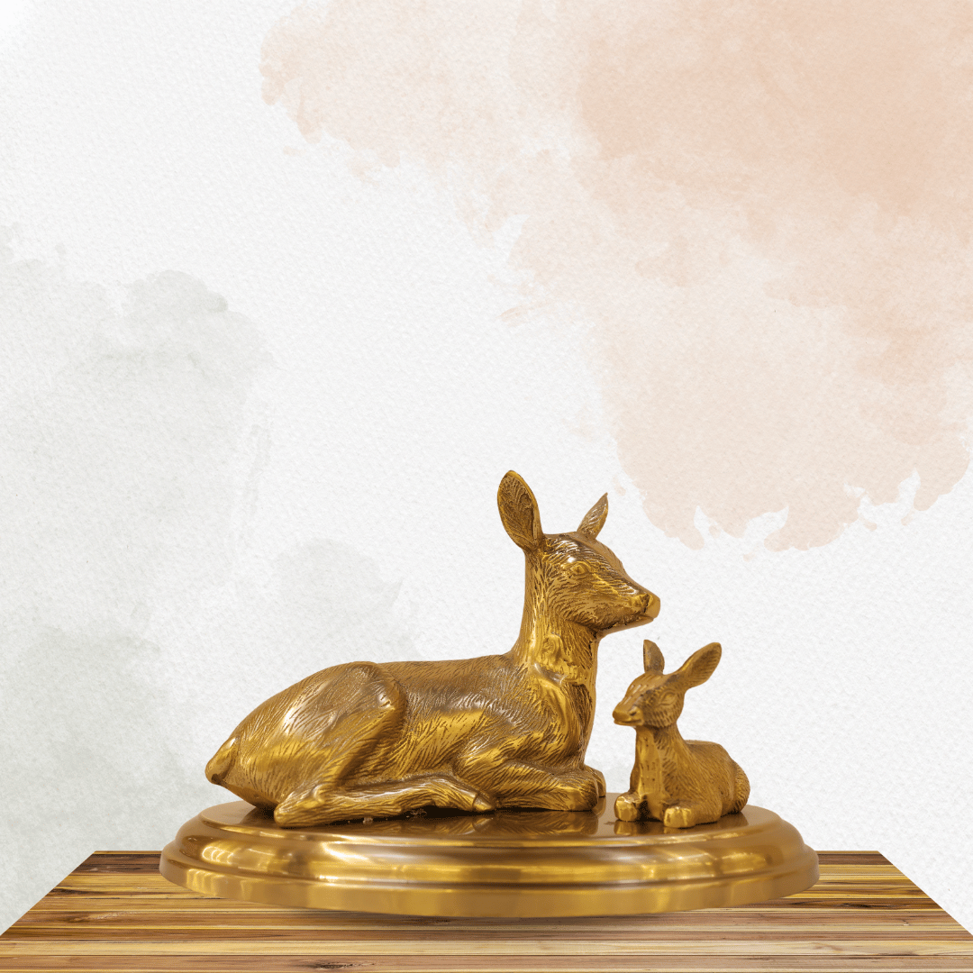 Brass Deers Sculpture