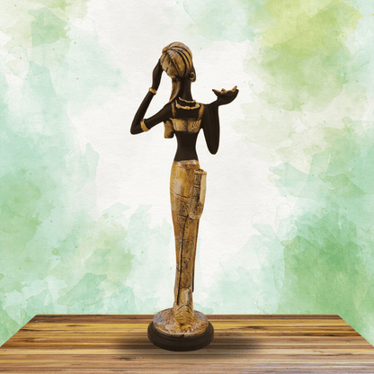 African Lady Figurine Tribal Women Statue