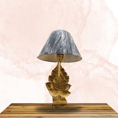 Golden leaf art table lamp