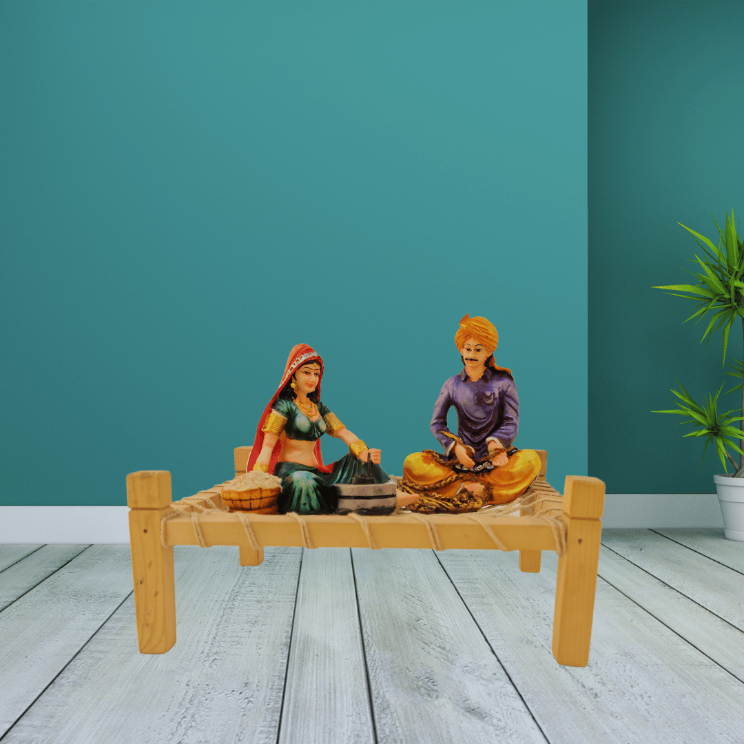 Rajasthani  Couple Statue for Home Decorative  Showpiece