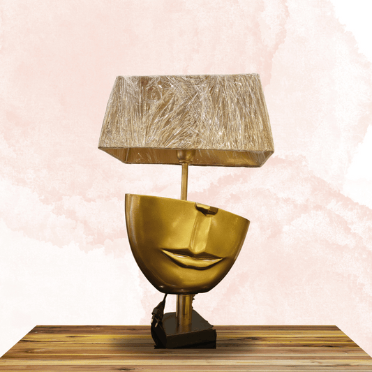 Golden Half Face Mask Table Lamp