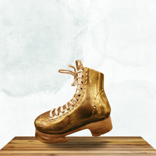 Golden ice skating Shoe Showpiece Decor