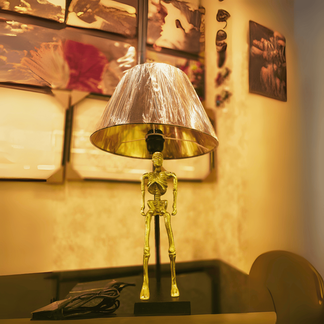 Golden Skeleton Table Lamp