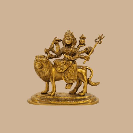 Goddess Durga God Idol Brass