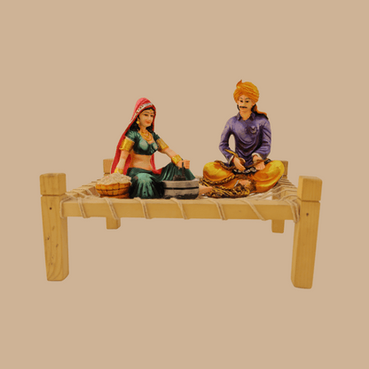 Rajasthani  Couple Statue for Home Decorative  Showpiece