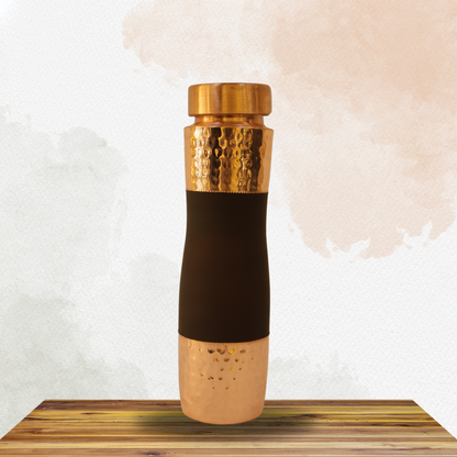 Copper Bottle with Leather