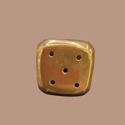 Golden Dice Decor Showpiece